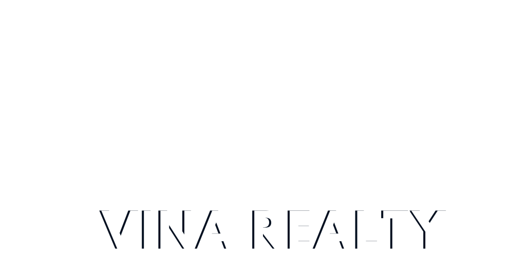 Logo Vina Realty ngang trắng
