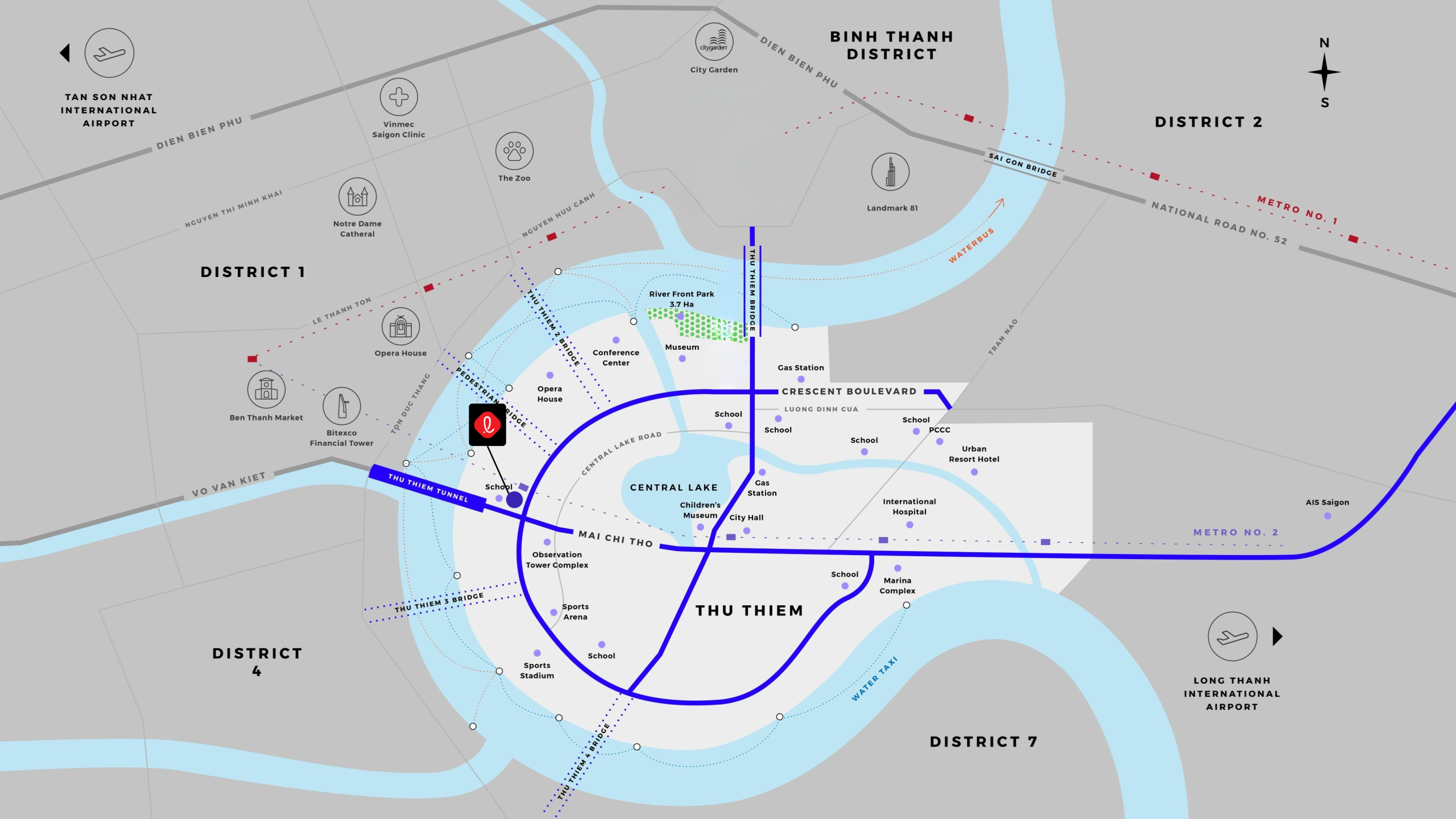 Vị trí Lotte Eco Smart City Thủ Thiêm