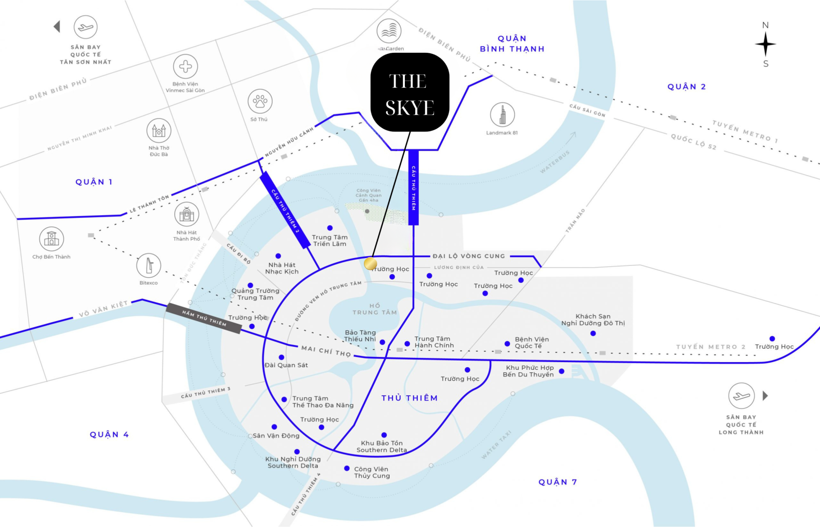 Vị trí The Skye Thủ Thiêm