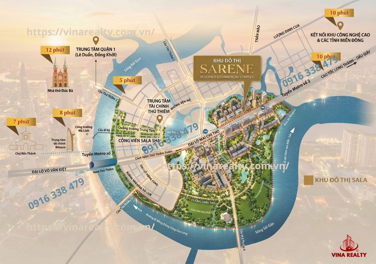 Vị trí Sarene Residence - Commercial Complex